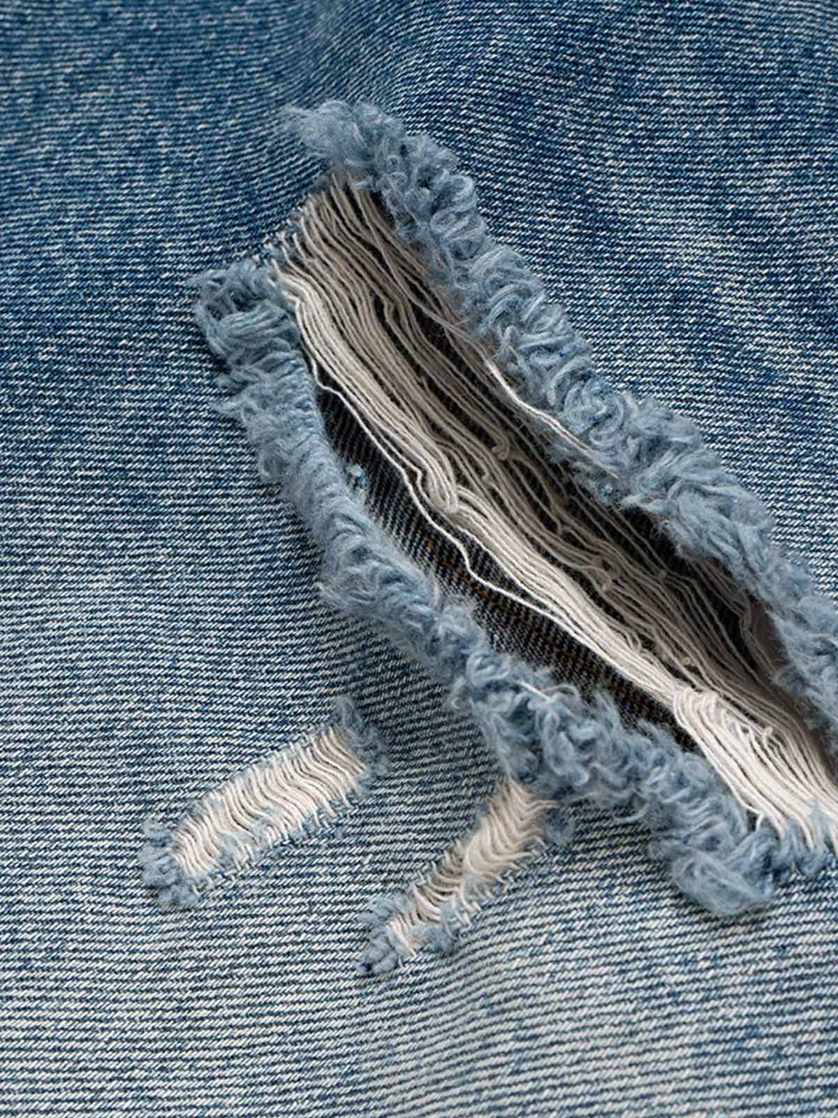 Street Ripped Denim Shorts - Luxuryurbanwear
