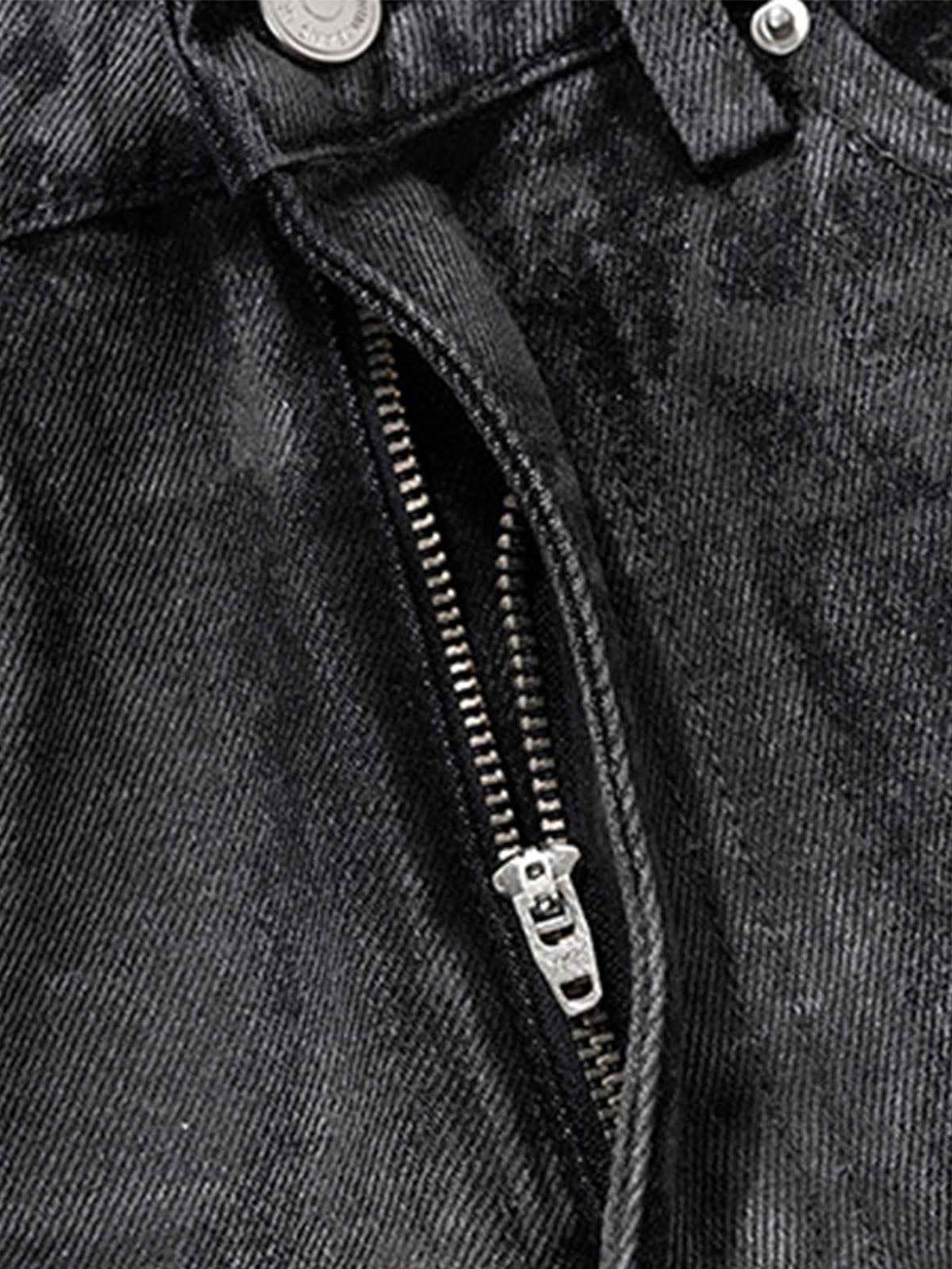 Retro Hand-Brushed Glitter Flare Jeans