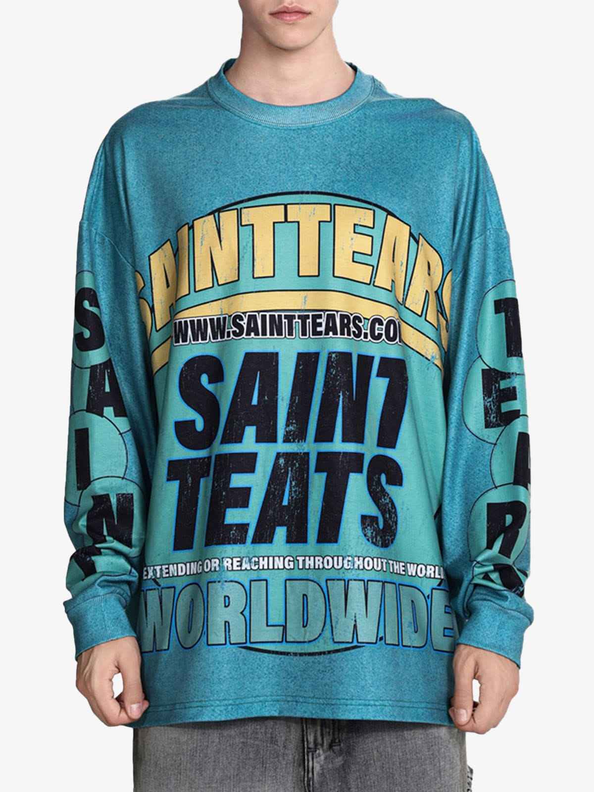 Long Sleeve Washed Lettering