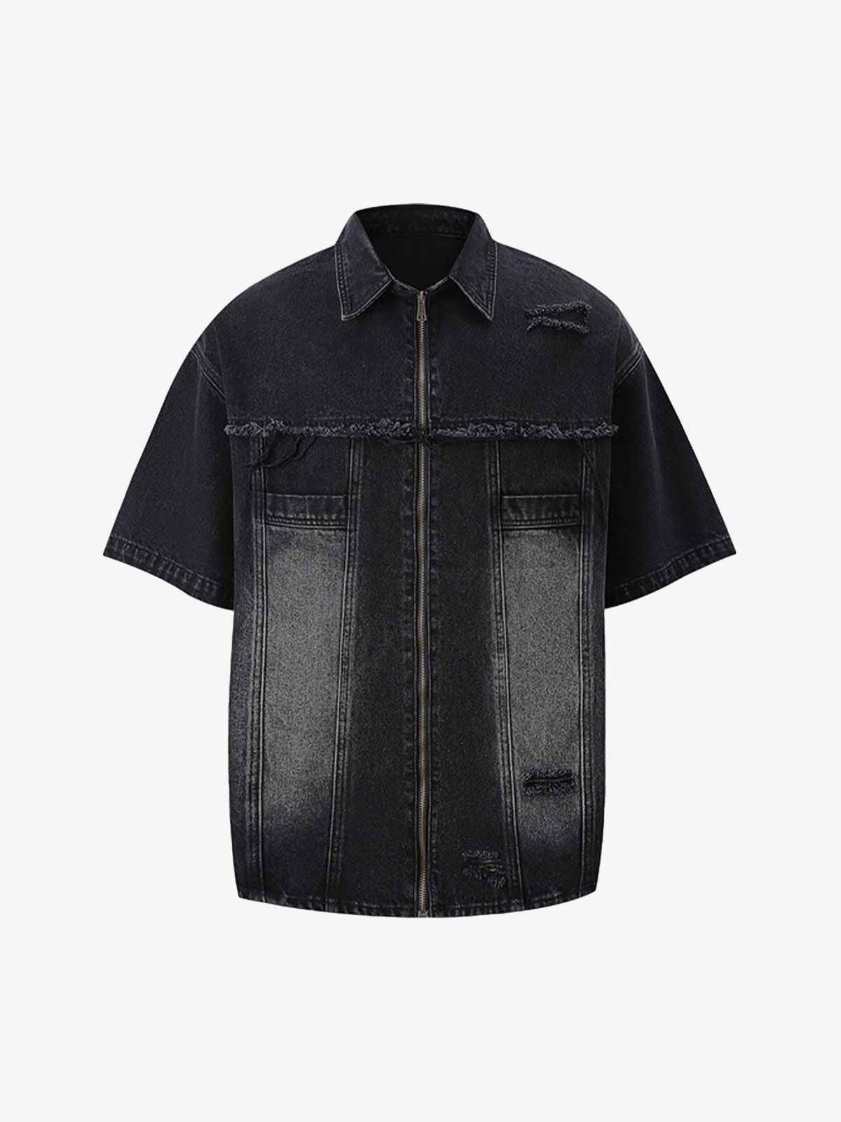 Denim Distressed Ripped Suit - 2460