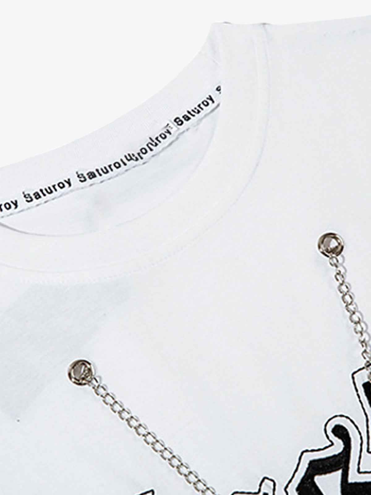 Graphic Letter Chain Vest