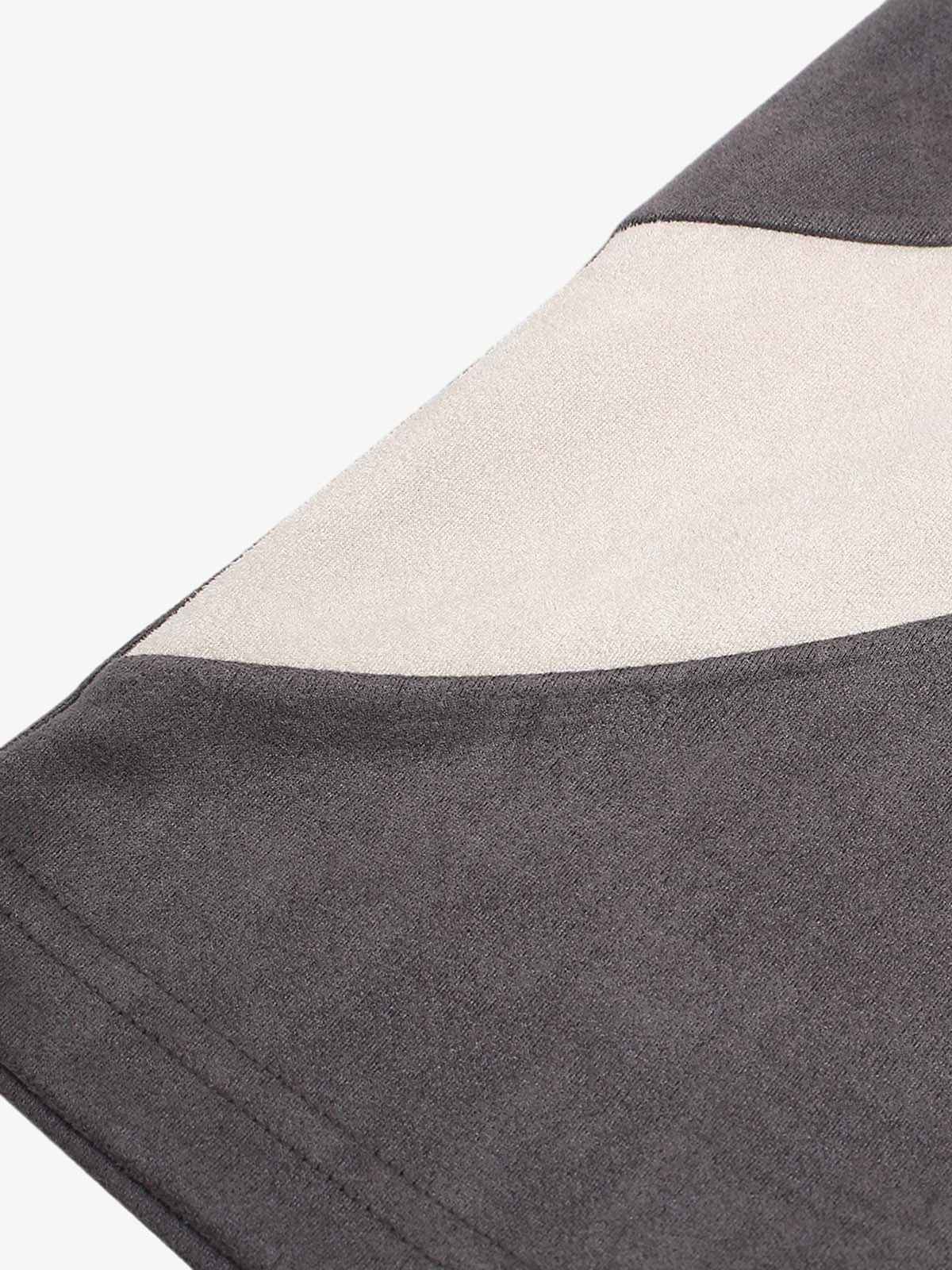 Deconstructed Contrast Color Stitching Printed T-shirt