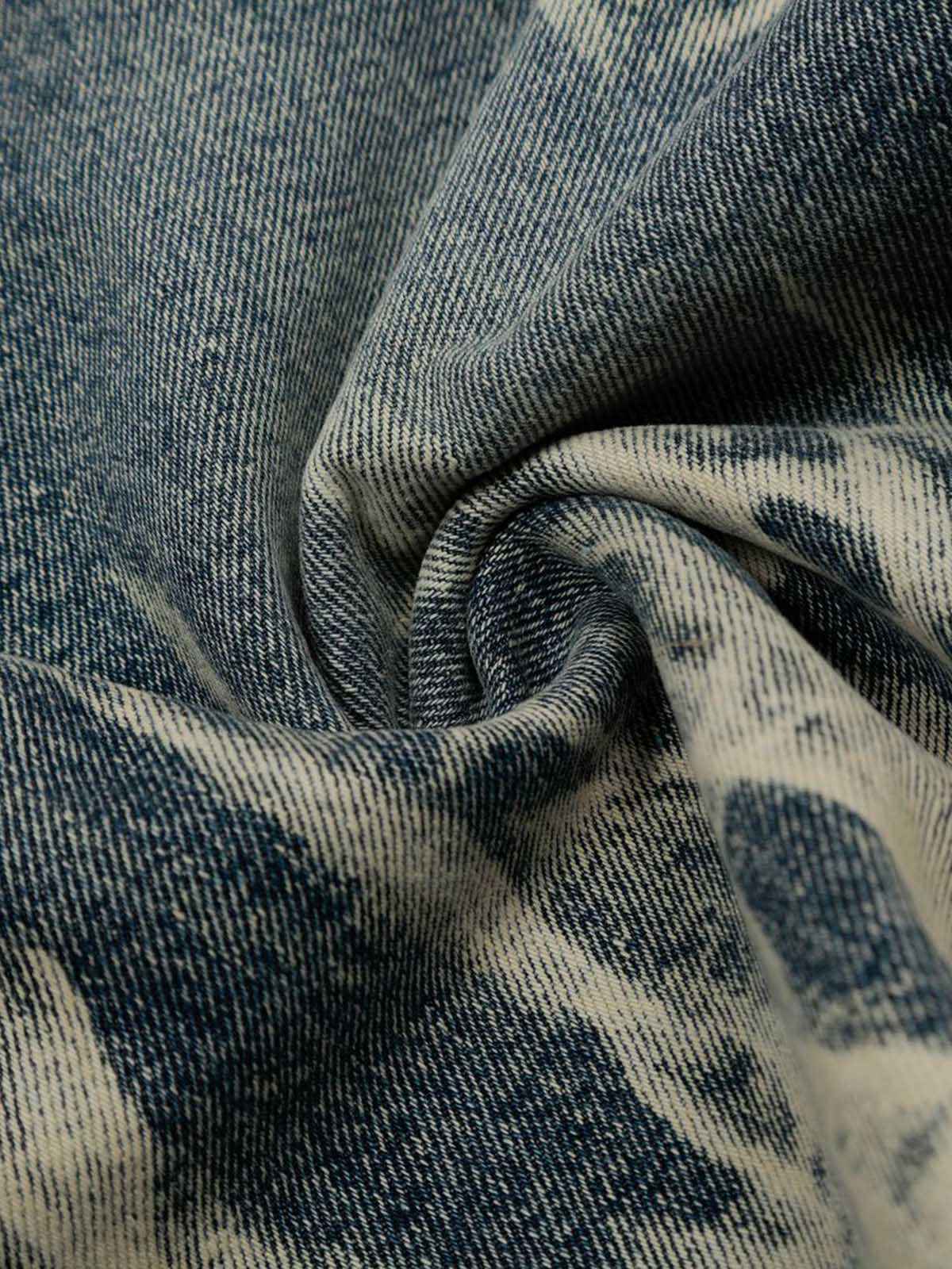 Retro Spray Monkey Washed Baggy Jorts - 2532