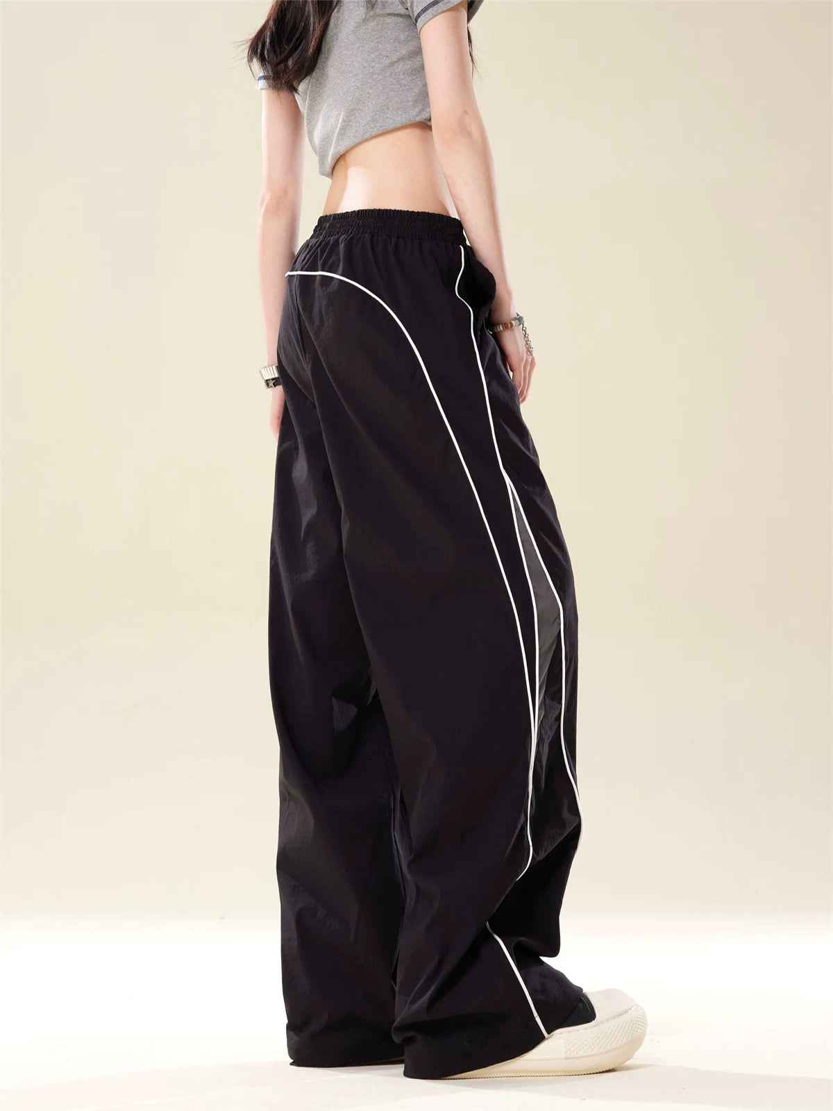 Thesupermade Retro Color Matching Casual Pants