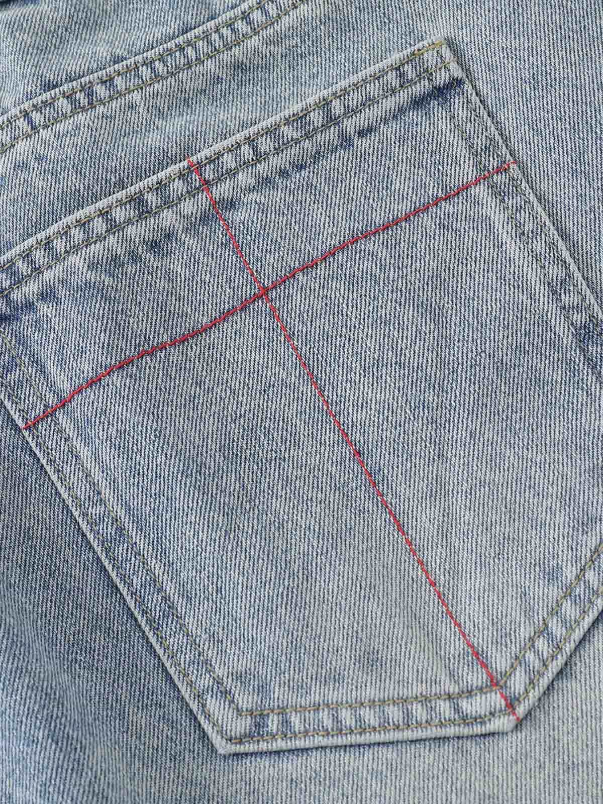 Distressed Tie-Dye Denim Jorts - Luxuryurbanwear