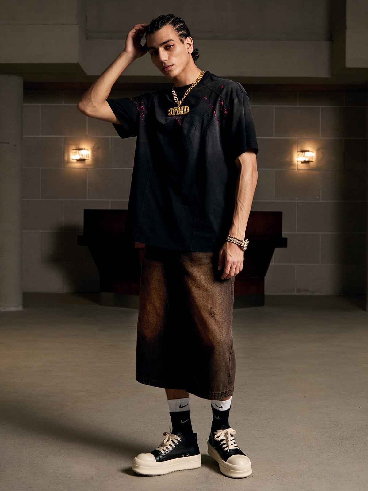 Vintage Washed Dot Spray T-Shirt
