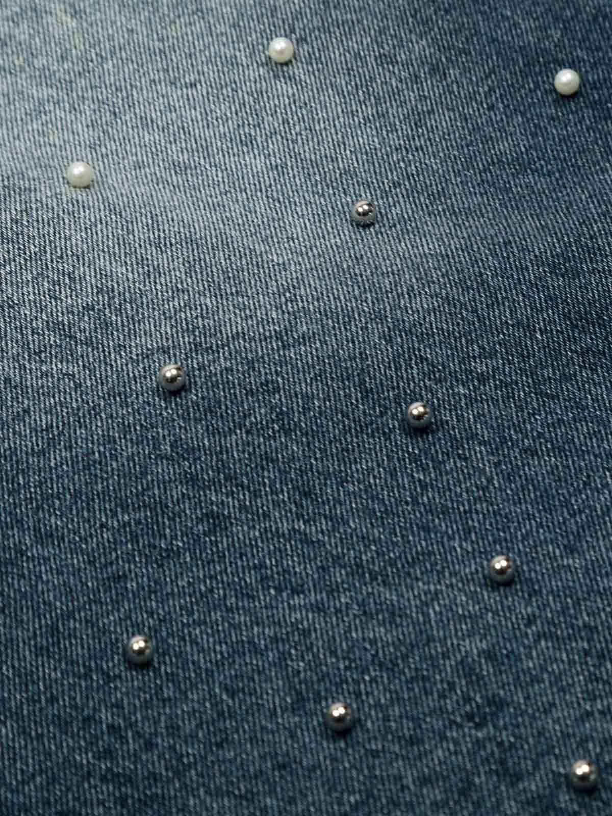 Washed Studded Denim Jorts