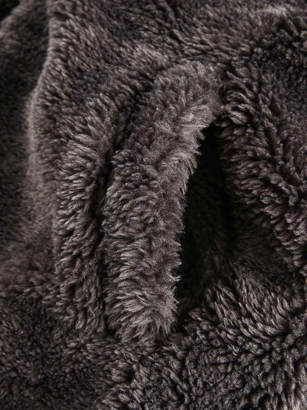 Thesupermade Fur Hooded Quilted Sherpa Jacket - 2304