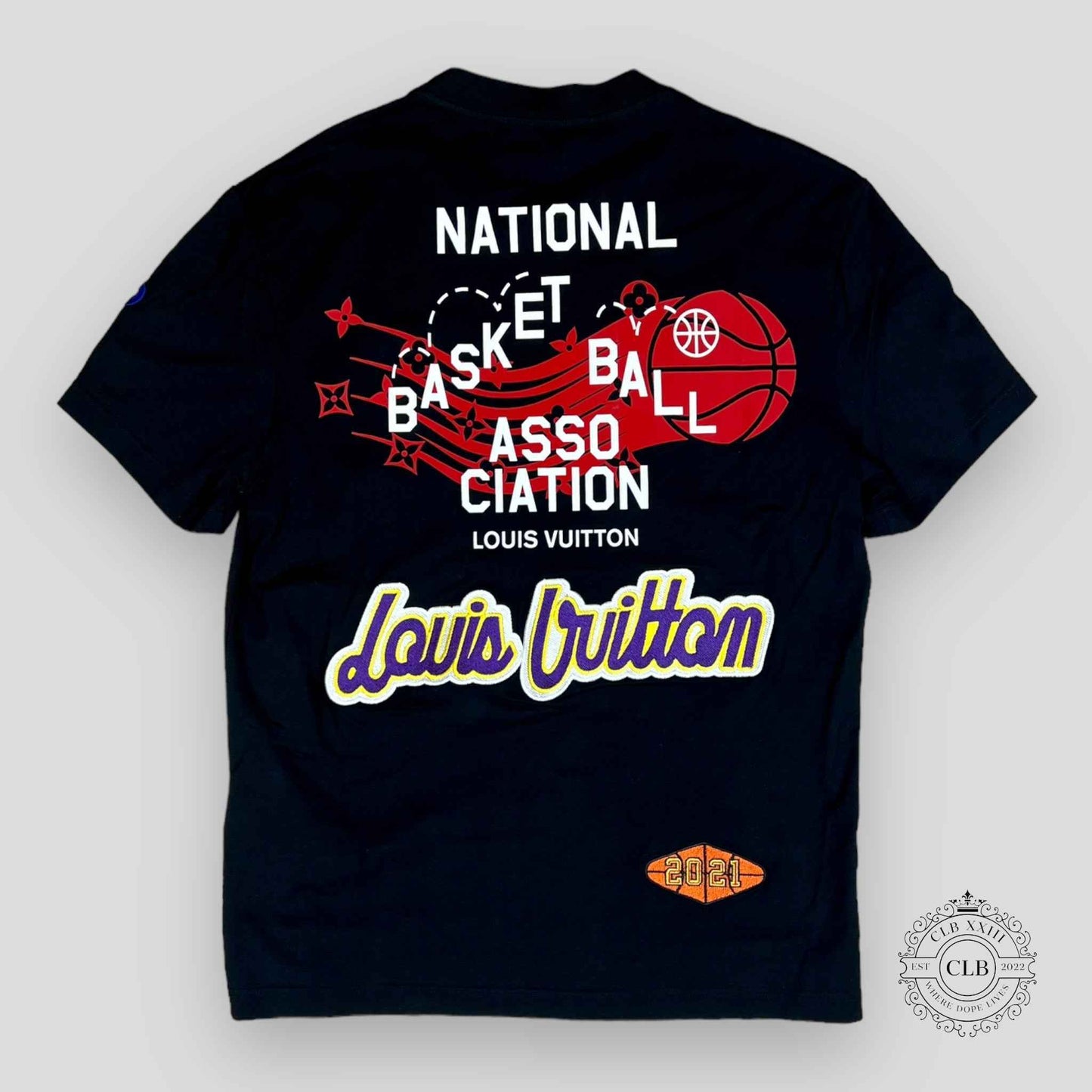 Louis Vuitton X NBA Multi Logo Tee in Black