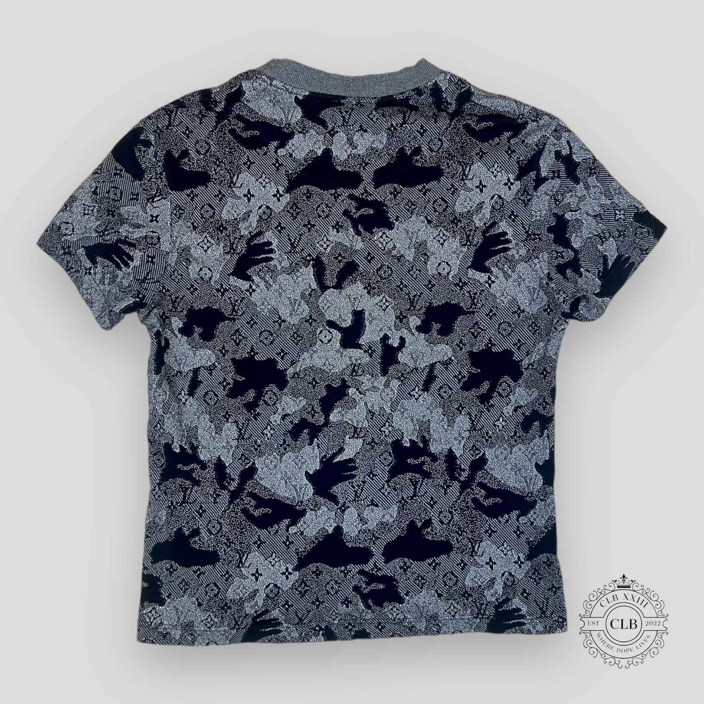 Louis Vuitton Camo Monogram Jacquard T-Shirt in Grey