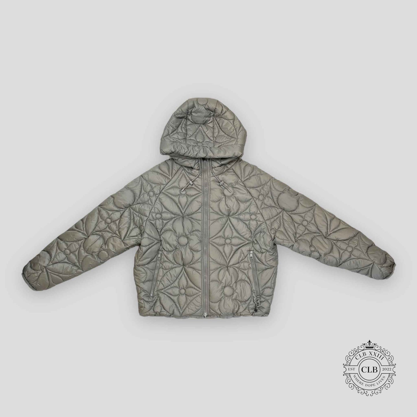 Louis Vuitton Reversible Quilted Puffer Coat in Grey