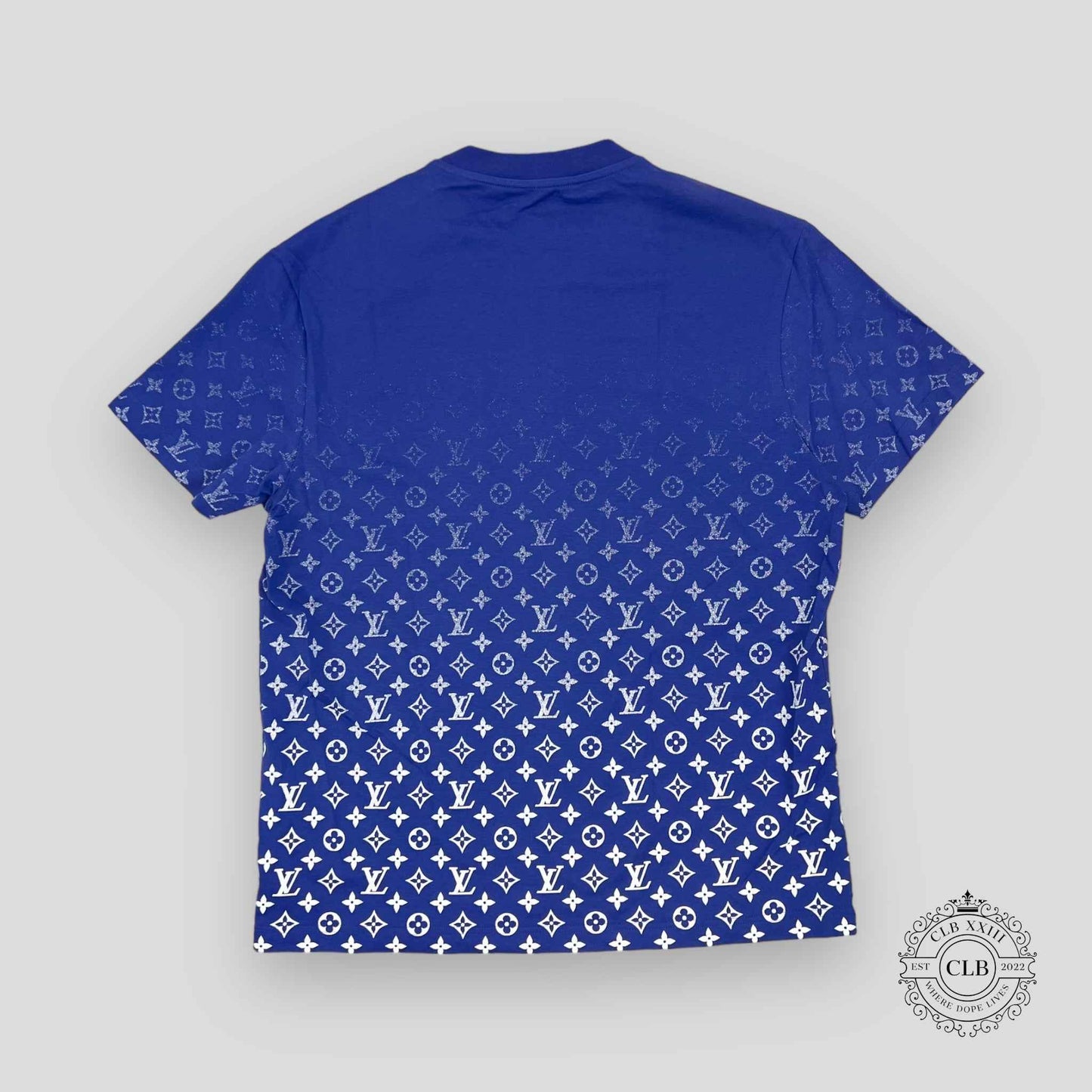 LOUIS VUITTON MONOGRAM DEGRADE T-SHIRT - BLUE/WHITE