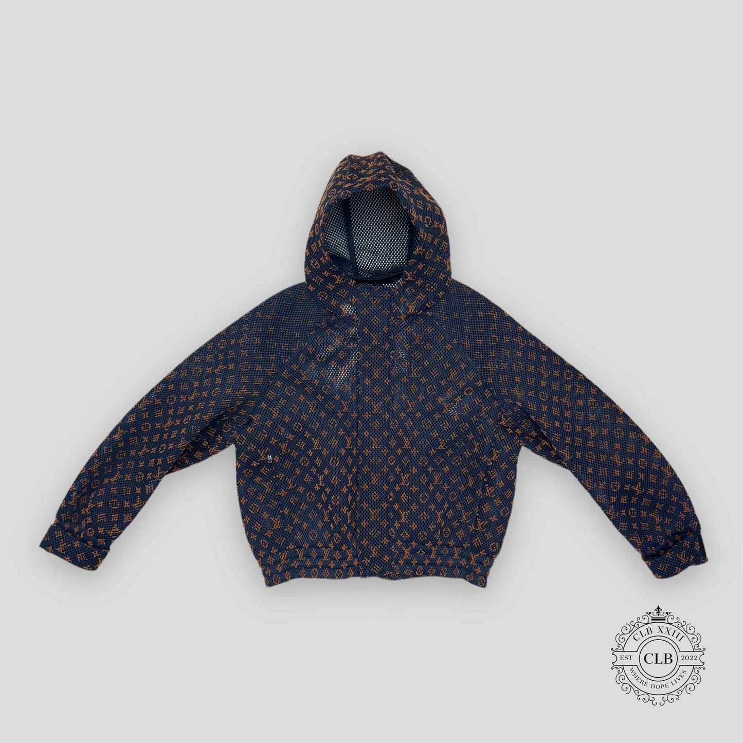 LOUIS VUITTON MONOGRAM MESH ZIP BLOUSON