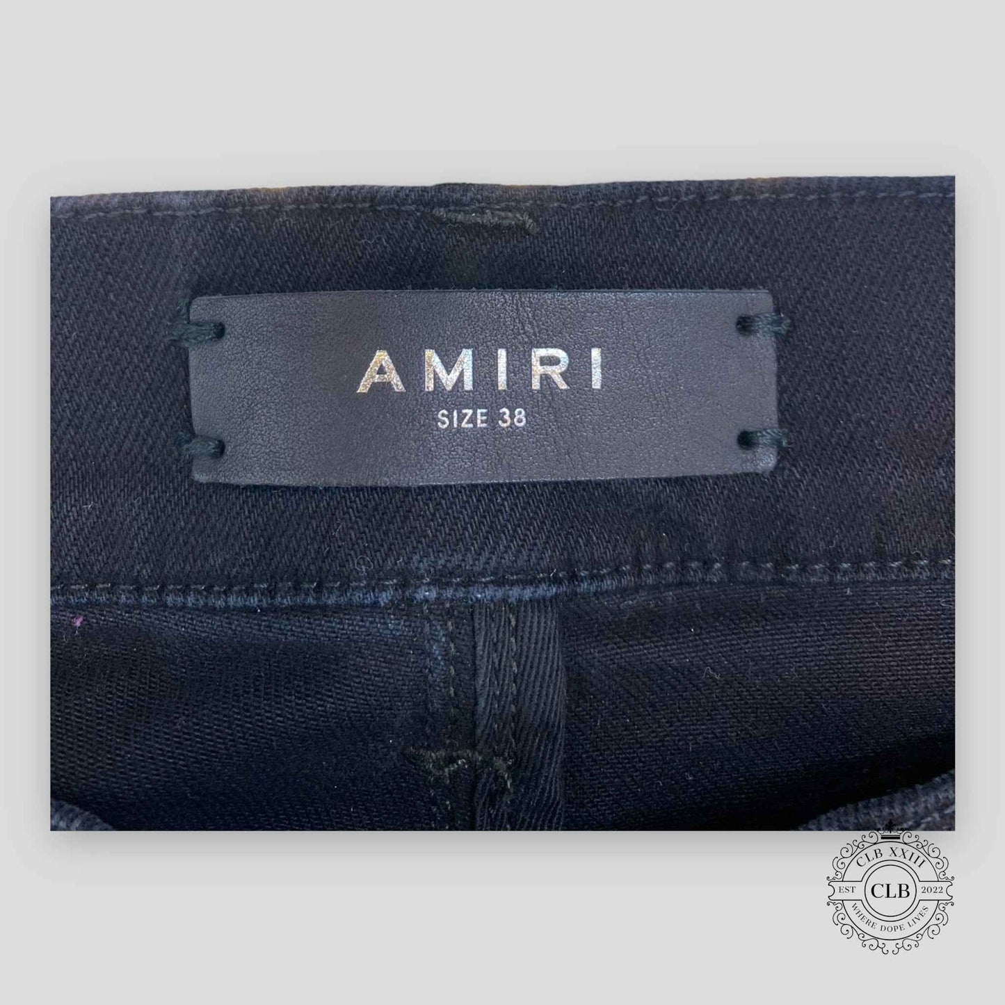 AMIRI X WES LANG REAPER LOGO JEANS - AGED BLACK
