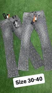 VICIOUS DENIM Jeans Rhinestone Studded