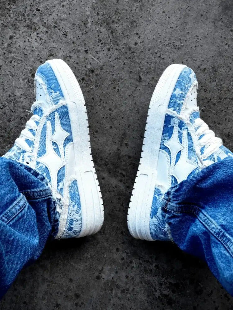 Broken Stars Sneakers - Indigo Blue