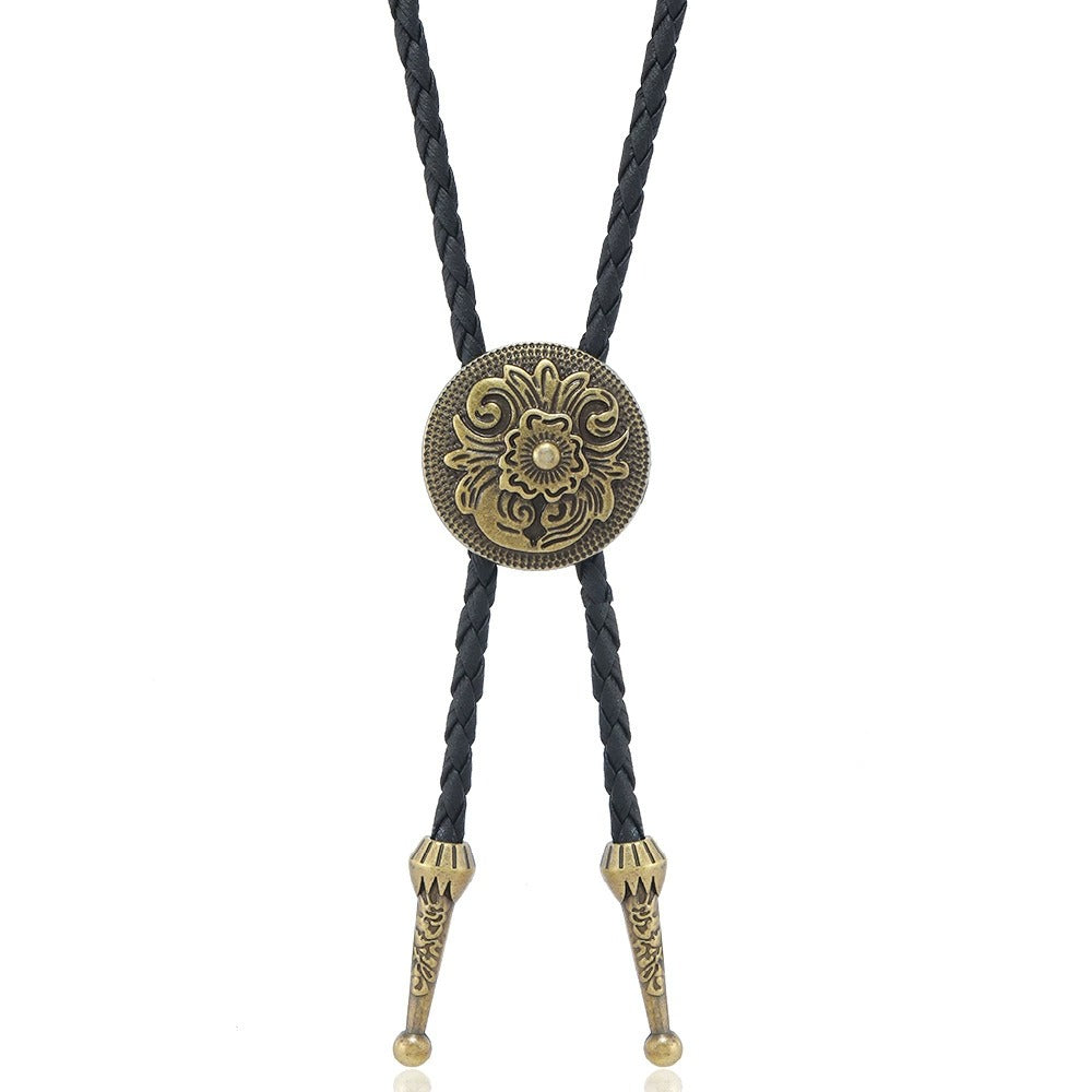 Arabesque Shield Bolo Tie Necklace