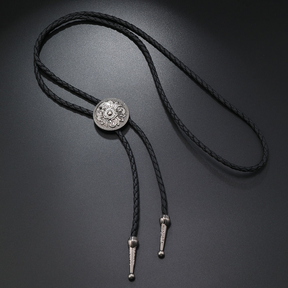 Arabesque Shield Bolo Tie Necklace