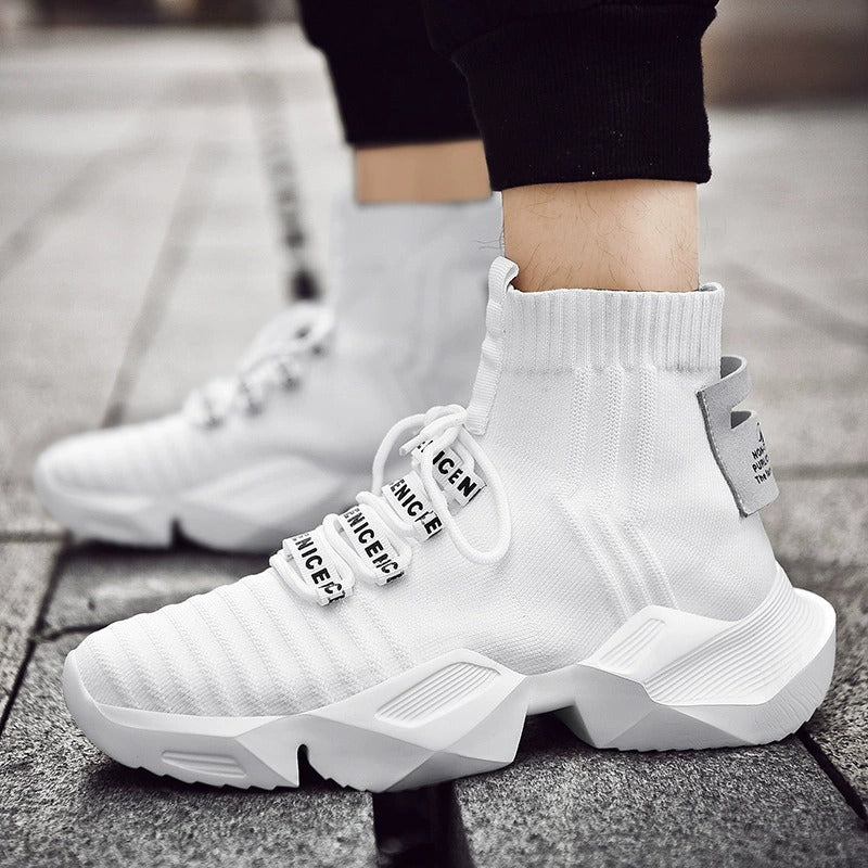 Nova Sock Runners - Triple White