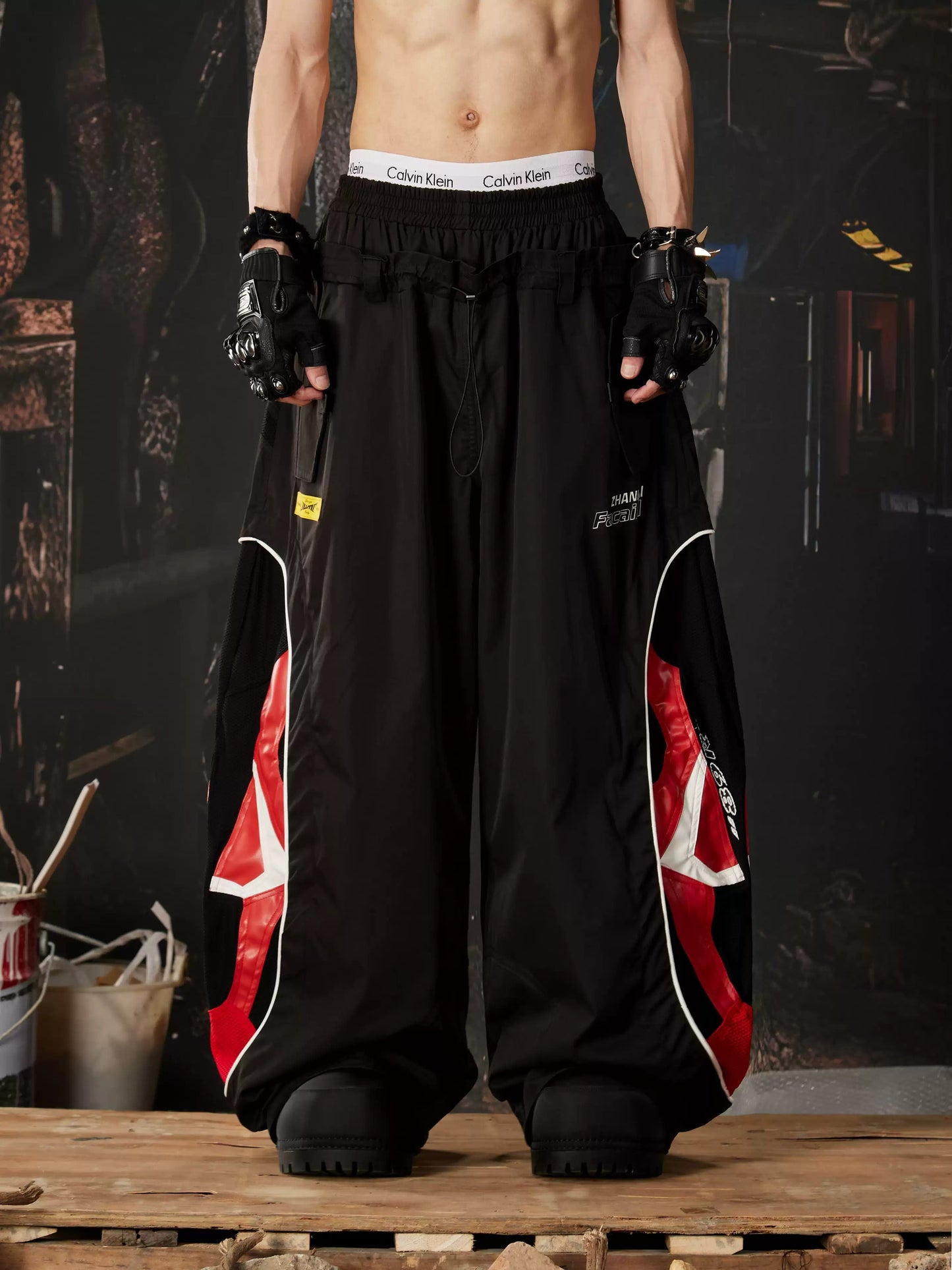 Racing Double Waist Sweatpants