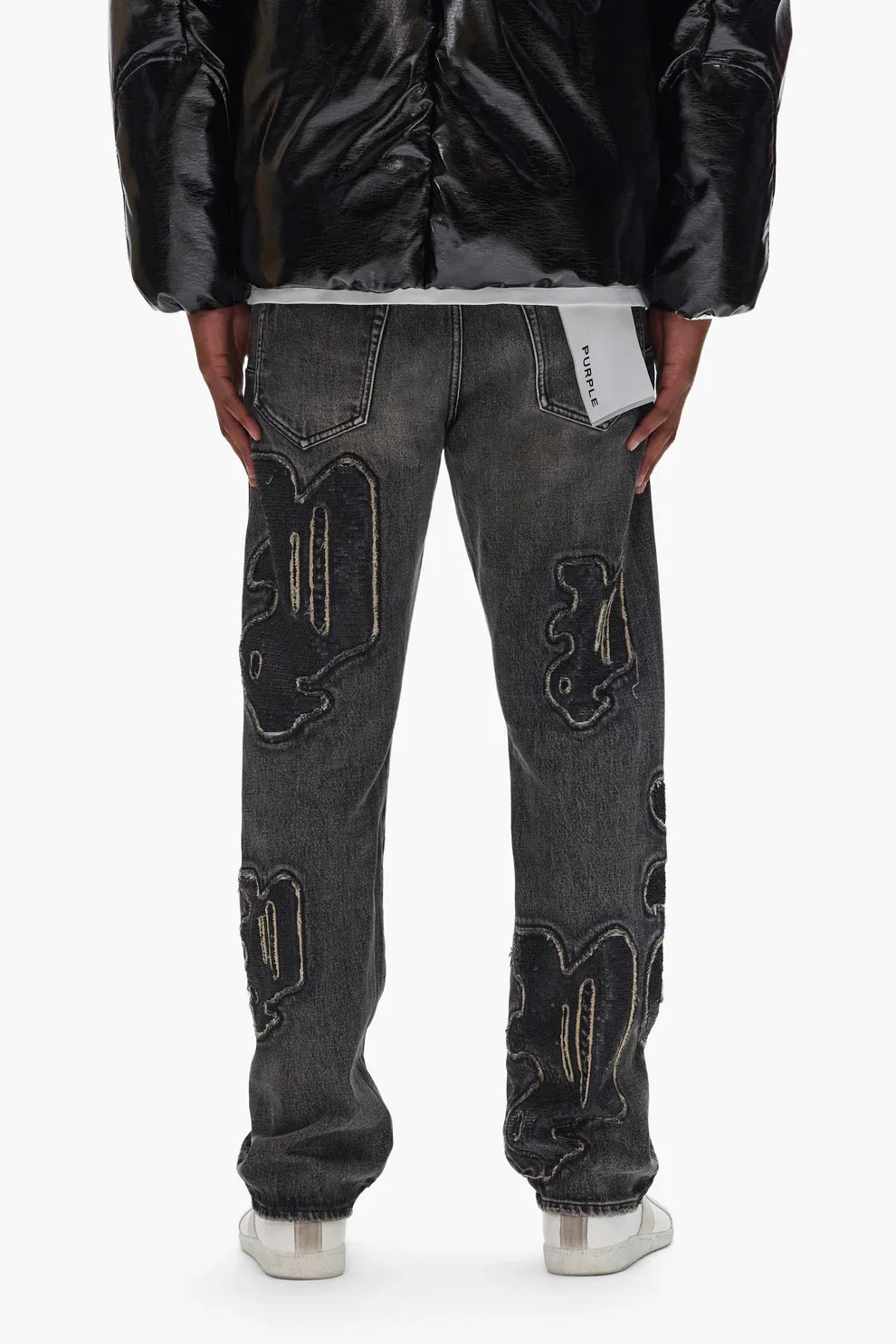 PURPLE Jeans Embroidered Graphic Washed