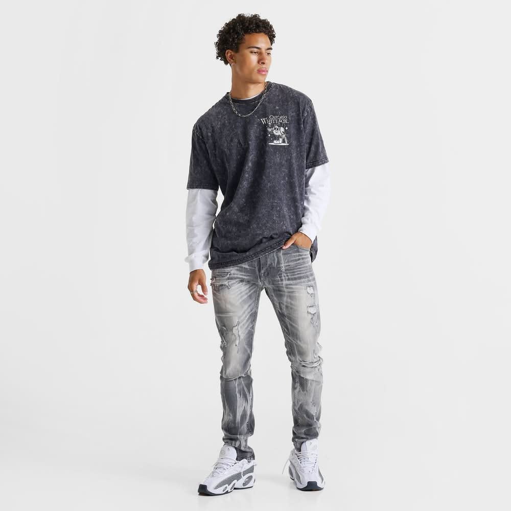 SMOKE RISE Jeans Heavy Whisker Effect