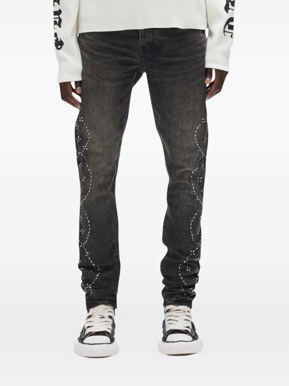 PURPLE Jeans Washed Embellished Pattern
