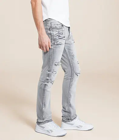 SMOKE RISE Jeans Distressed Slim Fit