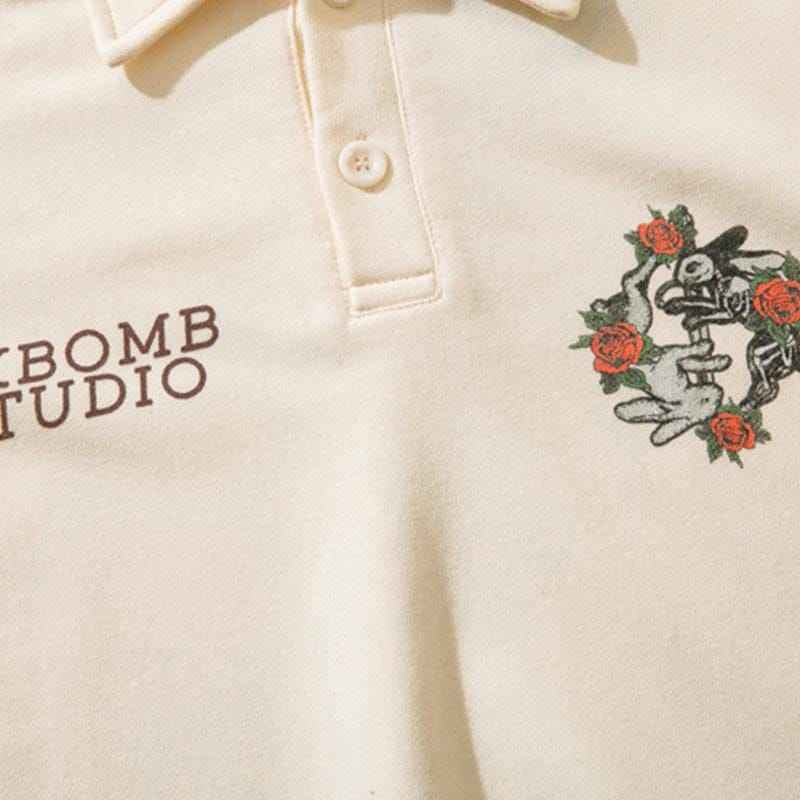 Sweat Polo Shirt Rose