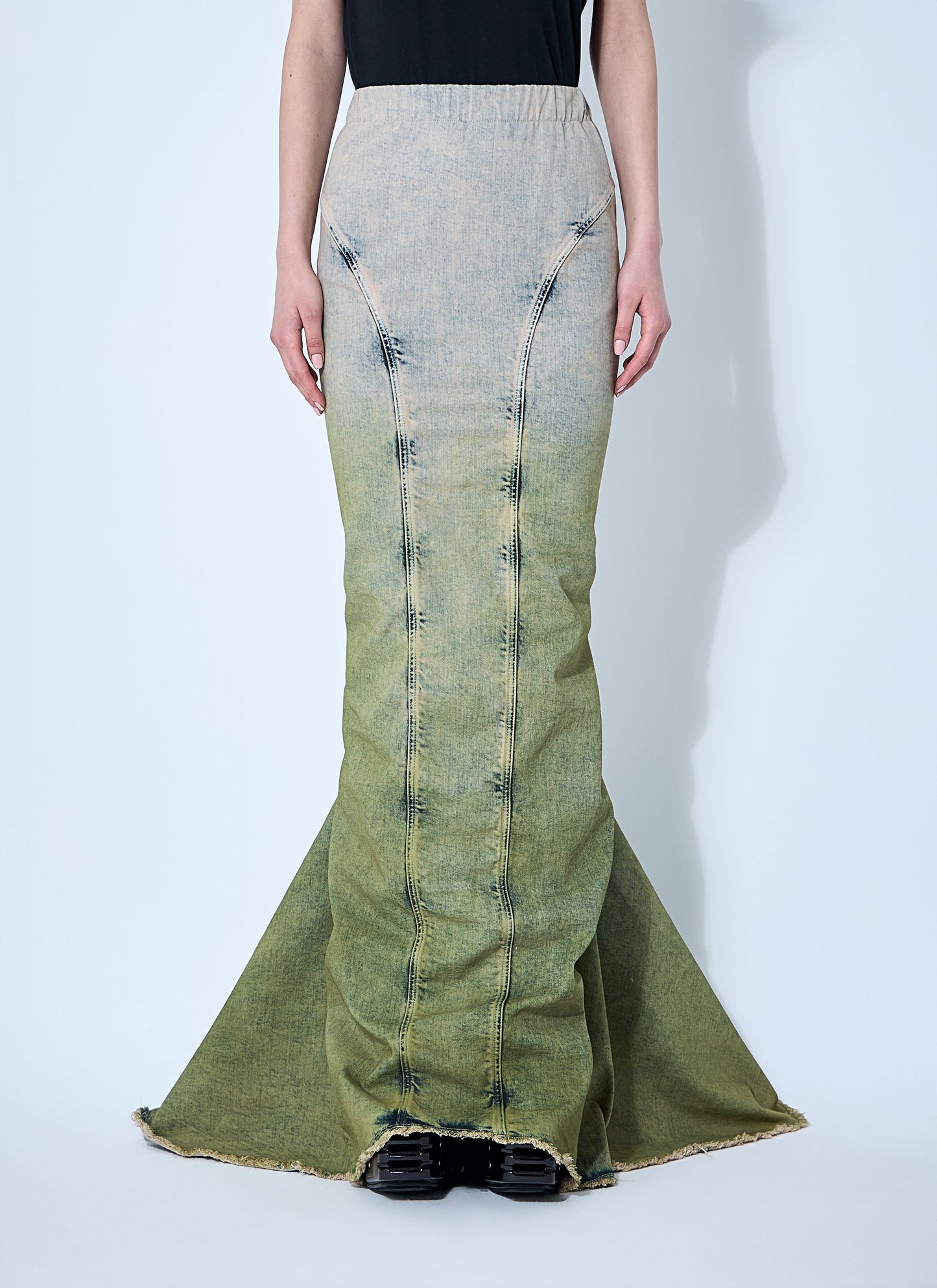 Moncler X Rick Owens Women Acid Degrade Al Maxi Skirt