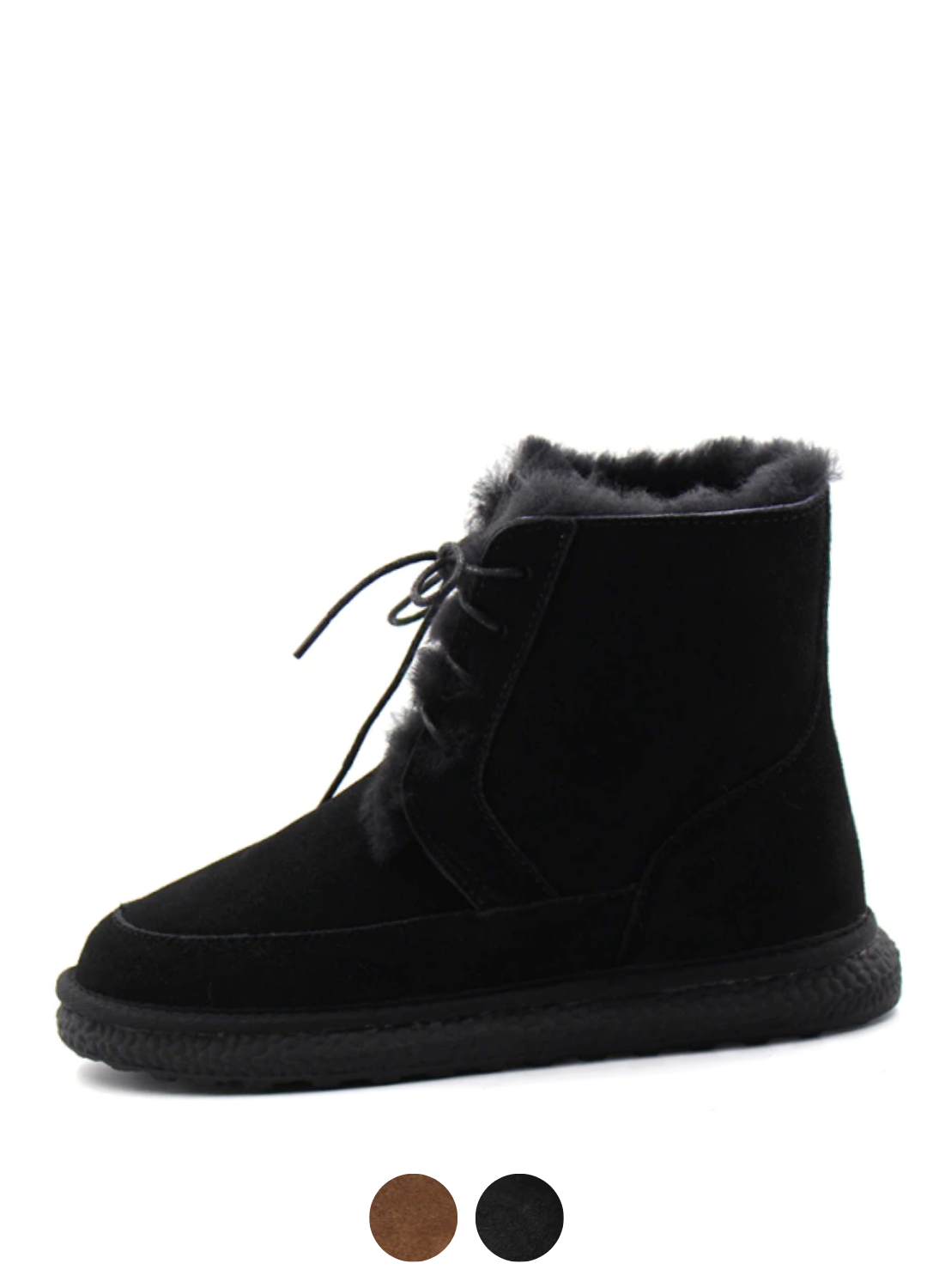 Roxeli Women's Leather Snow Black Boots - Luxuryurbanwear