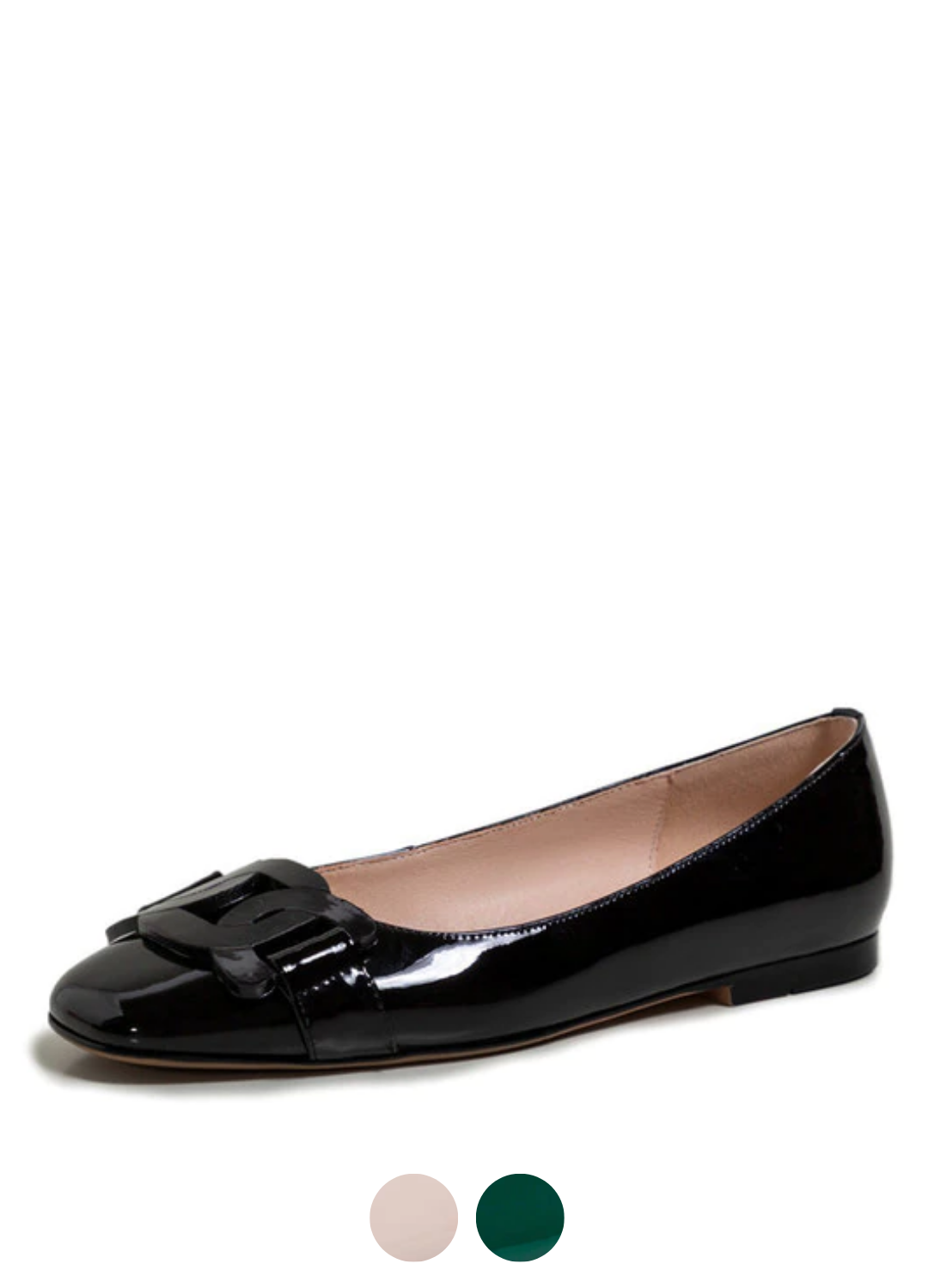 Eliana Women's Patent Leather Flat Black Shoes - Luxuryurbanwear