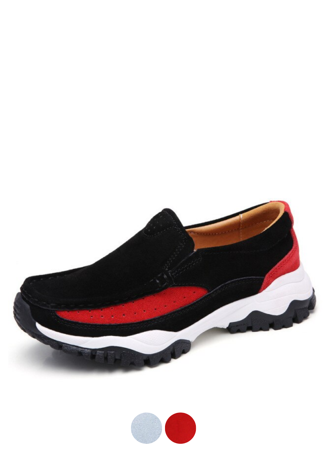 Rosner Women's Leather Platform Slip-On Black Sneakers - Luxuryurbanwear