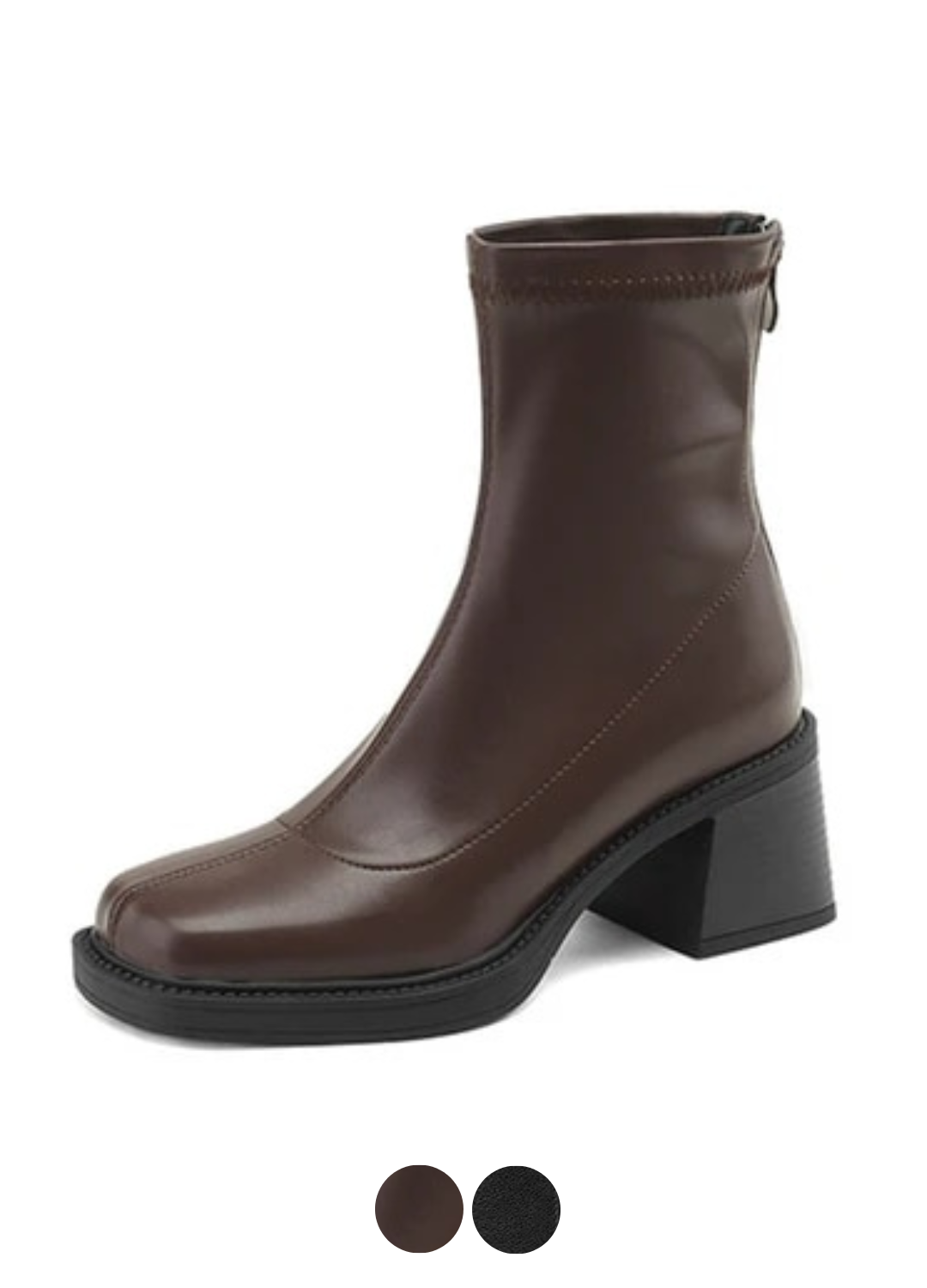 USS Shoes Gabina Women's Platform Square Heels Boots - Luxuryurbanwear