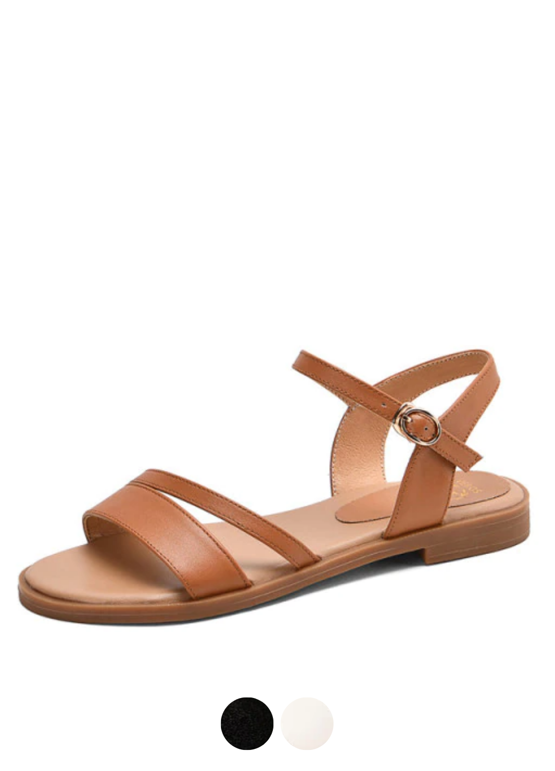 Glenda Women's Flat Summer Leather Sandal - Luxuryurbanwear