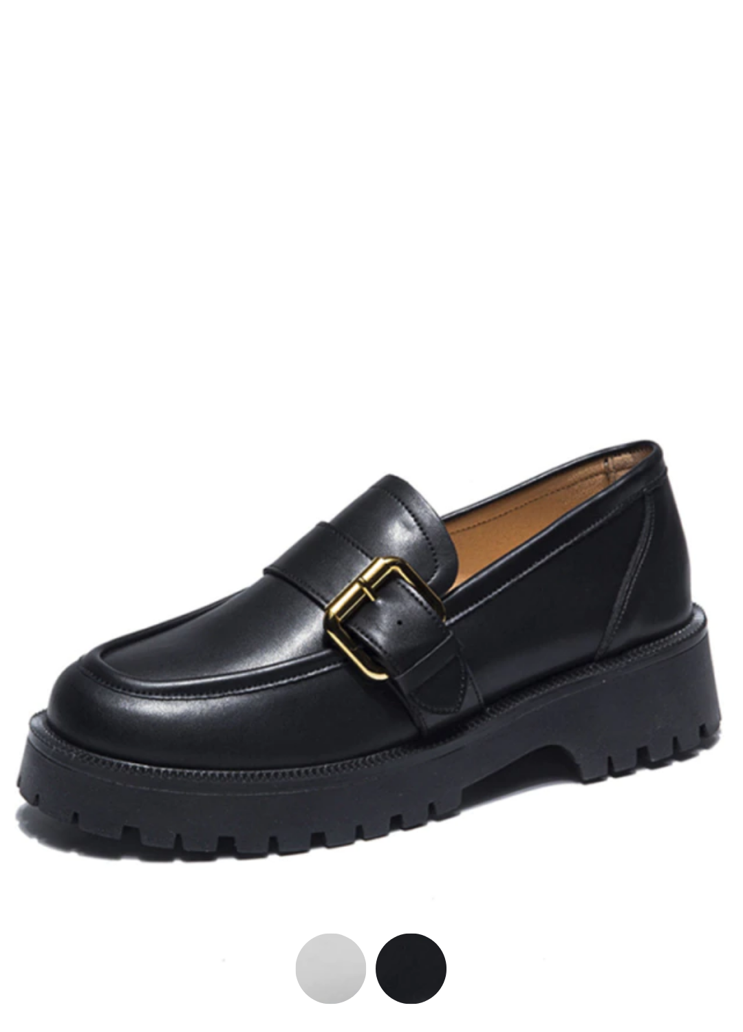 Tula Women's Platform Slip-On Loafer Black Shoes - Luxuryurbanwear