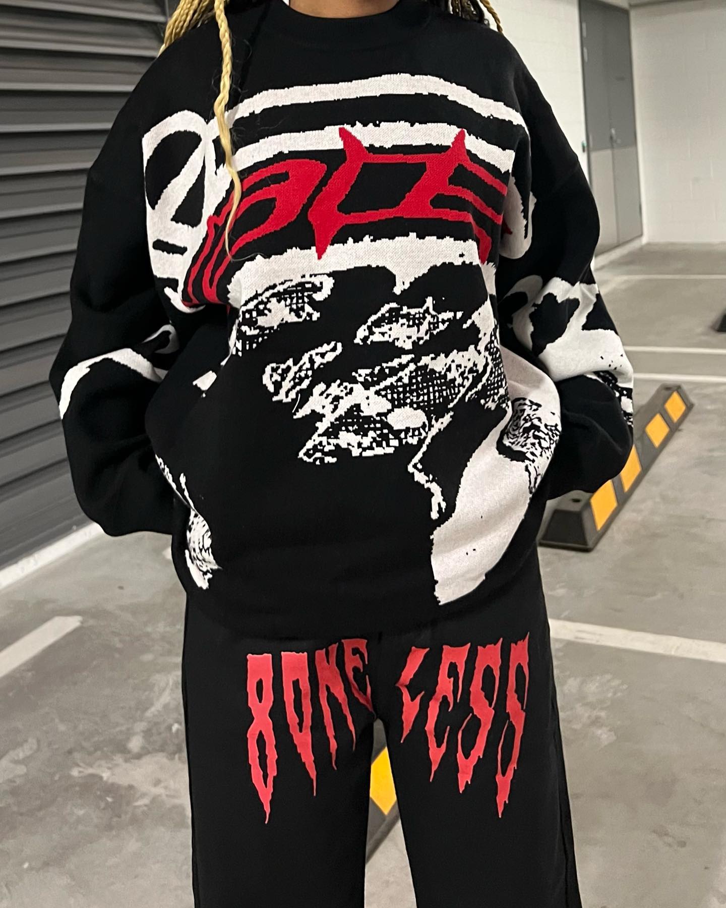 Cyber Rebellion | Graphic Knit Sweater - Luxuryurbanwear