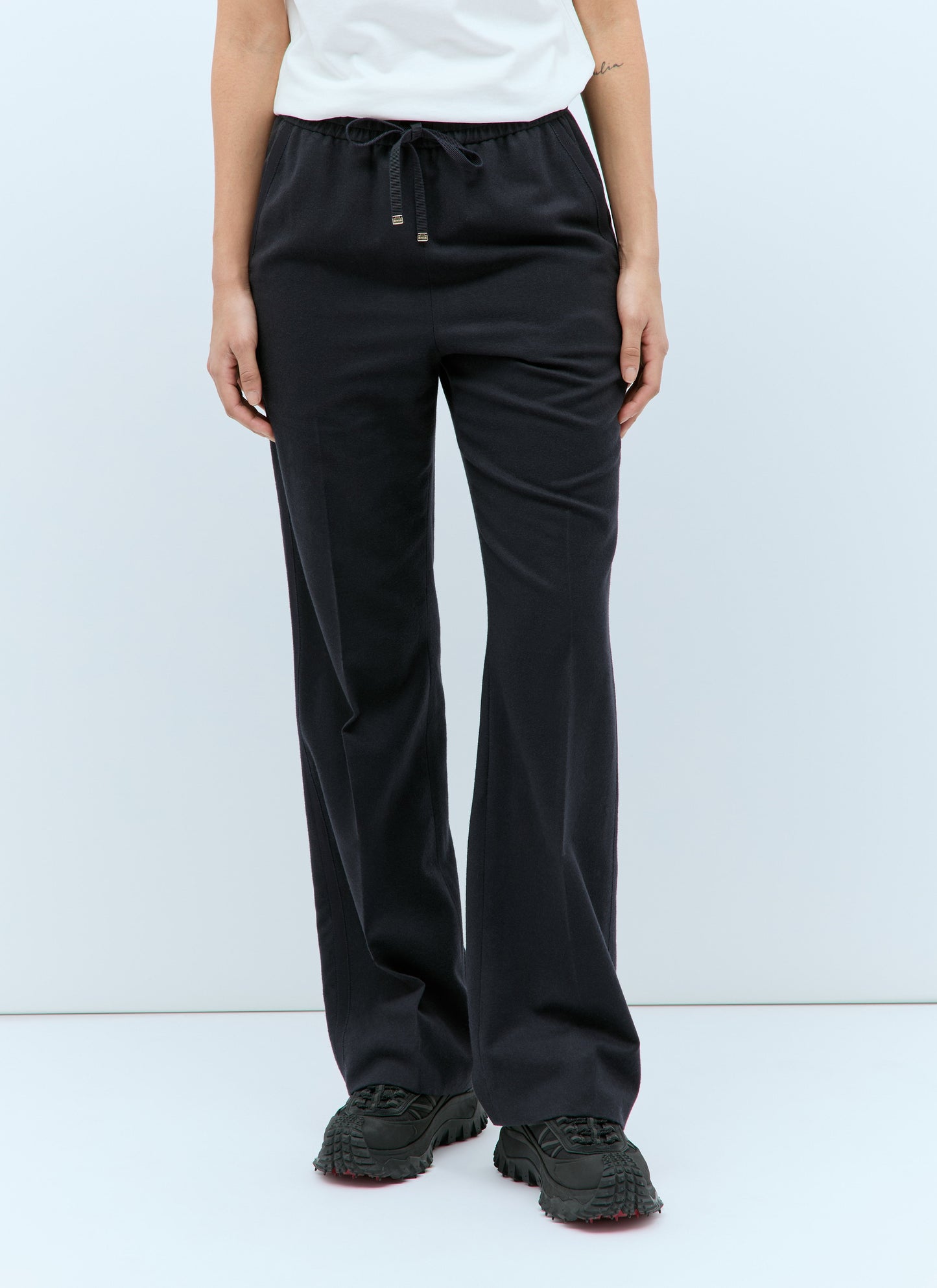 Moncler Women Wool-Blend Drawstring Trackpants