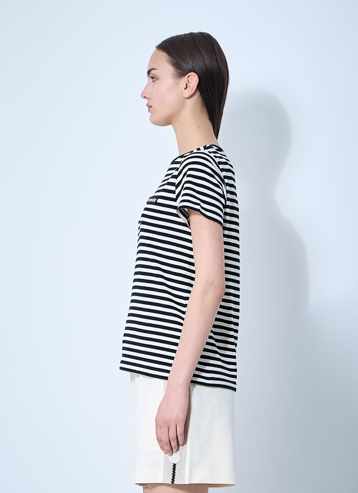 Moncler Women Striped Logo Motif T-Shirt