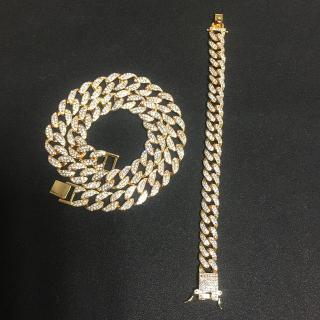 Ice Knight. Iced Out Watch Set (Silver/Gold)