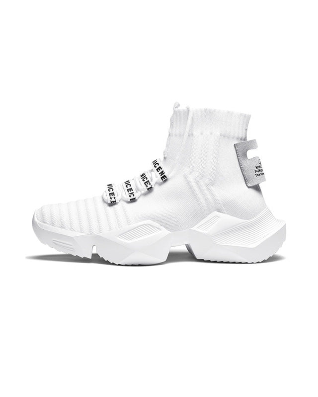 Nova Sock Runners - Triple White