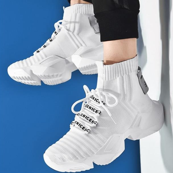 Nova Sock Runners - Triple White