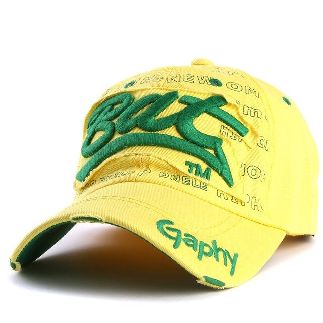 Bat Gaphy Distressed Baseball Cap (15 Colours)