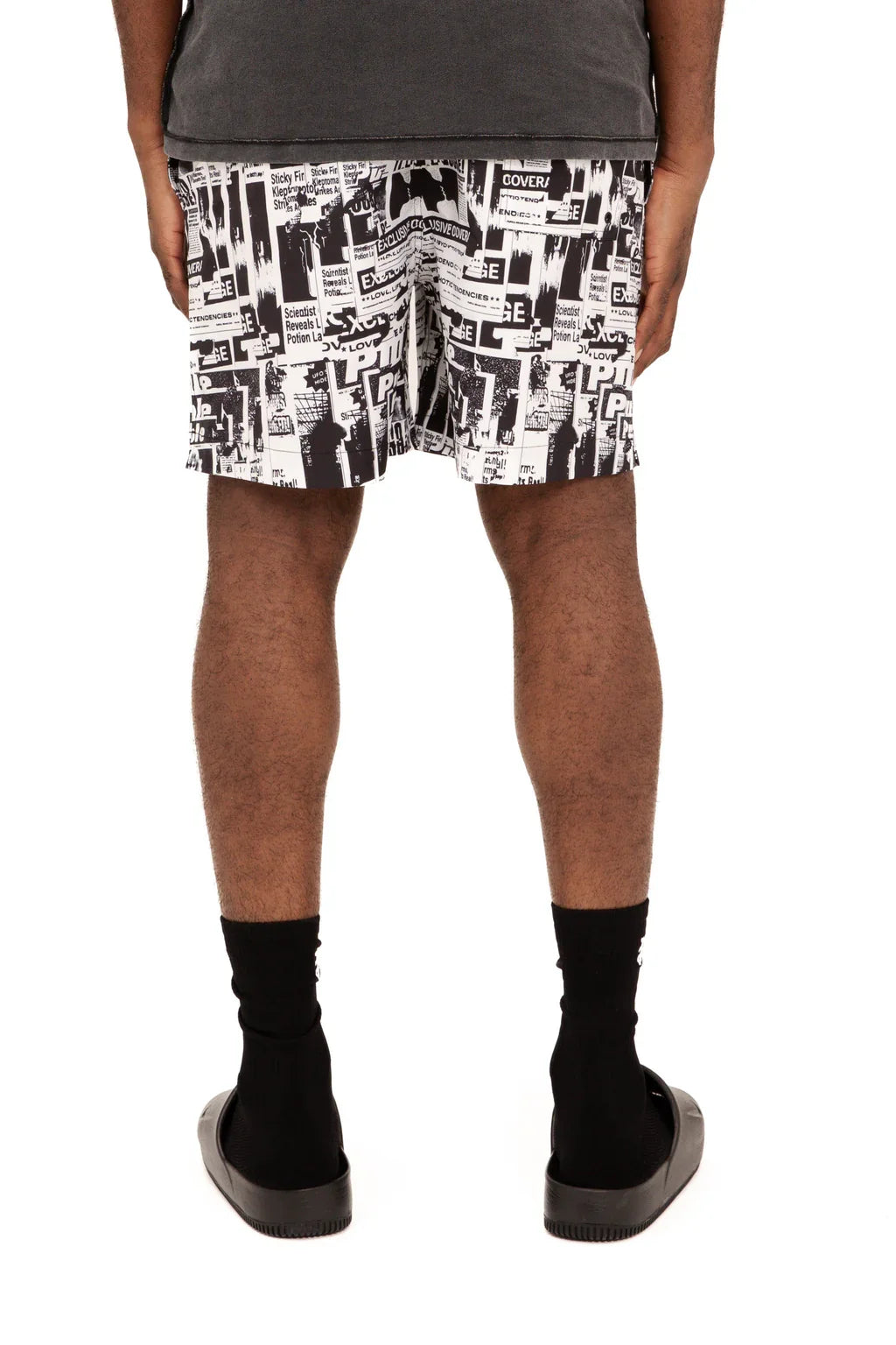 PURPLE Shorts Graphic Print Monochrome