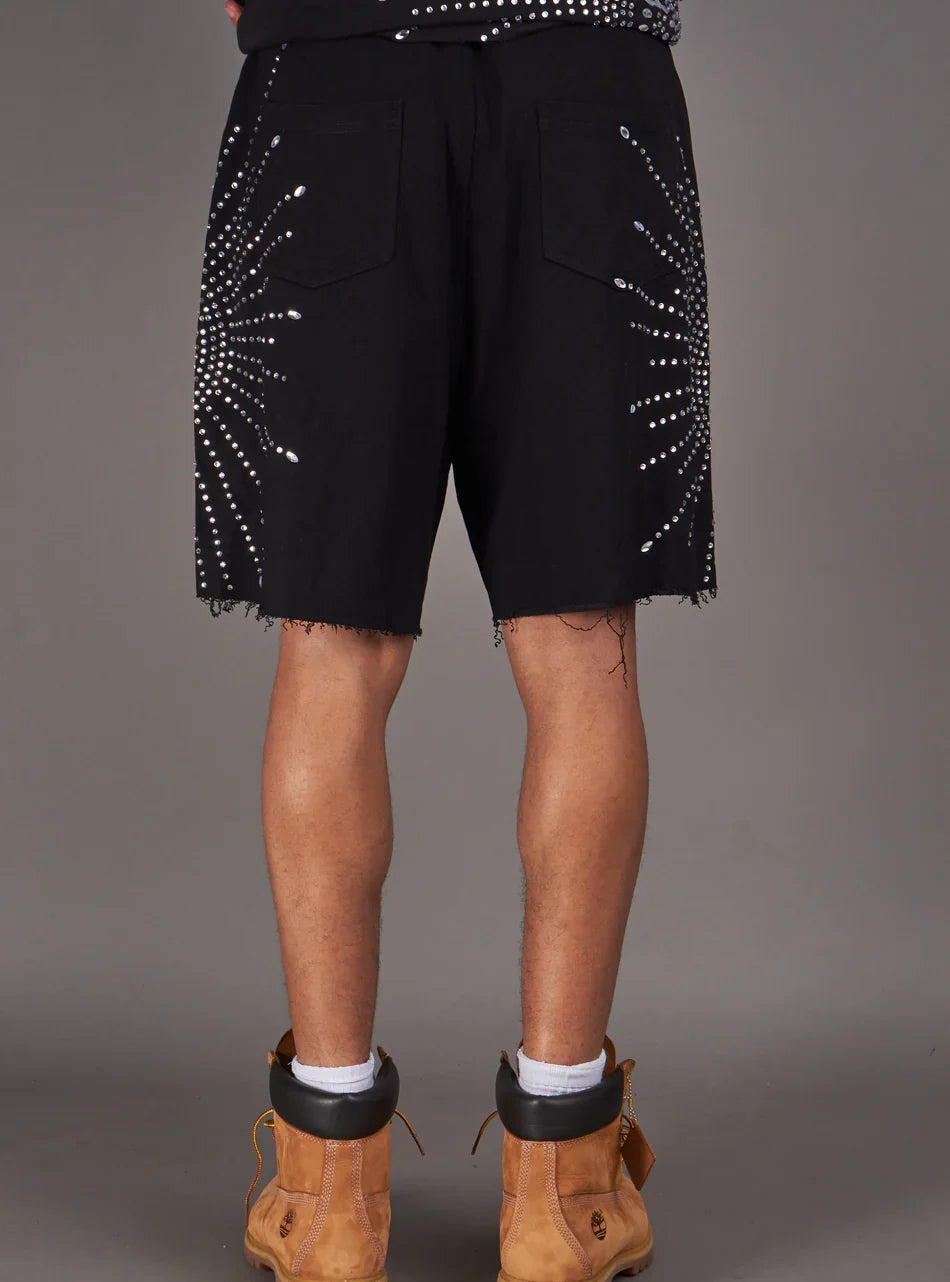 PLTX Shorts Rhinestone Burst