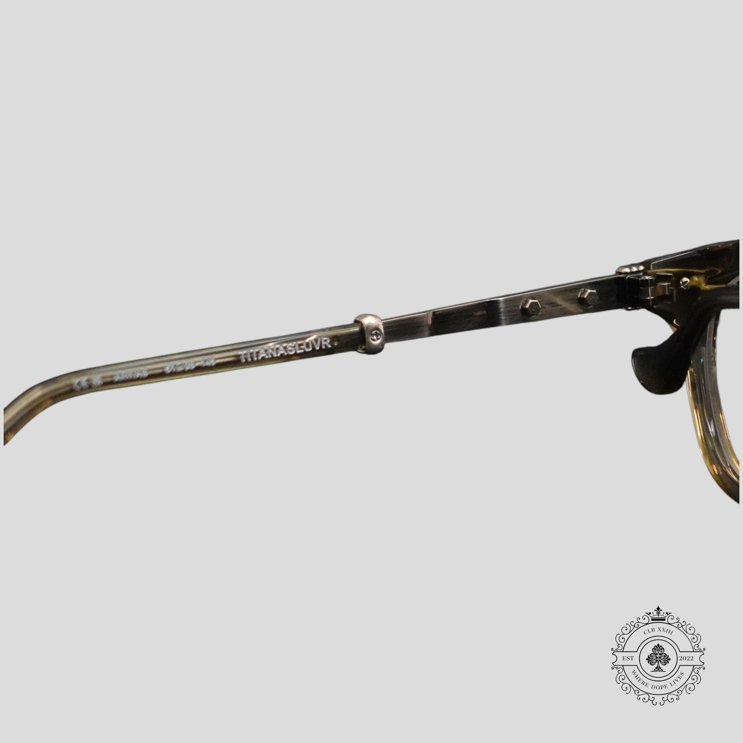 Chrome Hearts Titanasluvr Glasses in Grey/Silver