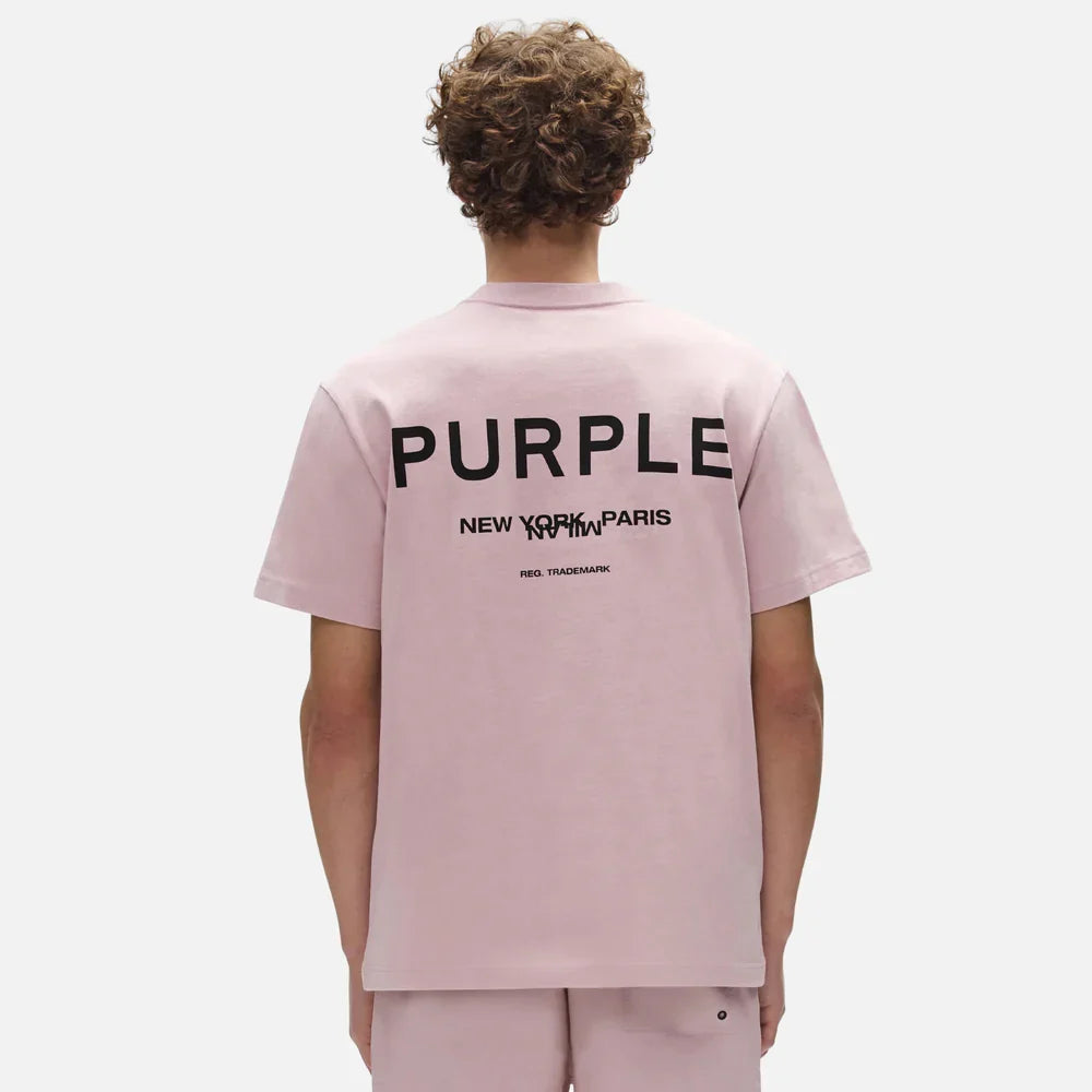 PURPLE TShirt Minimal Logo Pastel