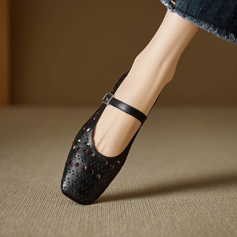USS Shoes Albany Women's Hollow Leather Flat - Luxuryurbanwear