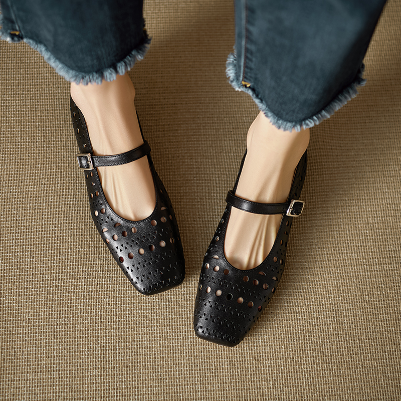 USS Shoes Albany Women's Hollow Leather Flat - Luxuryurbanwear