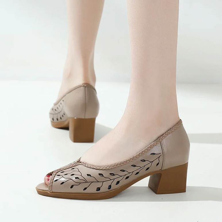 USS Shoes Alina Women's Open-Toe Comfortable Leather Sandals - Luxuryurbanwear
